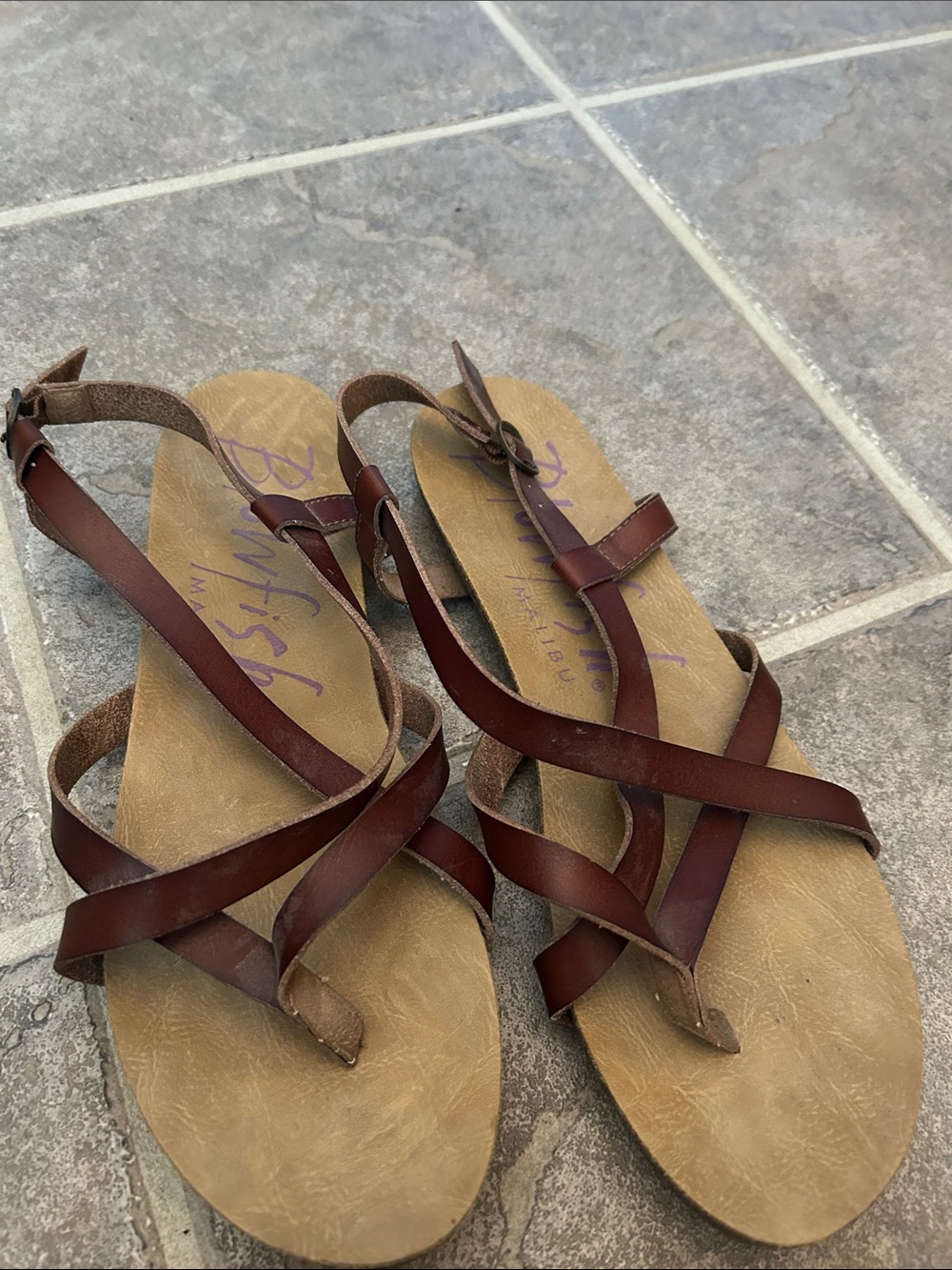 Women's Brown Strappy Leather Sandals - Casual Summer Style